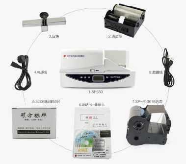 碩方彩色標(biāo)牌機(jī)SP650開箱配備